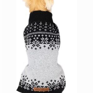 Eddie Bauer Black and Gray Dog Sweater